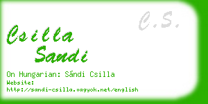 csilla sandi business card